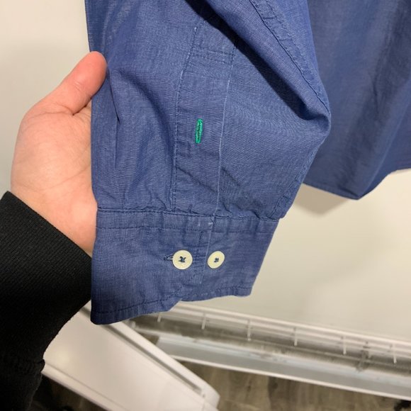 [SOLD] Tommy Hilfiger Men's Size XL Blue Button Down Long Sleeve Shirt - Picture 4 of 7